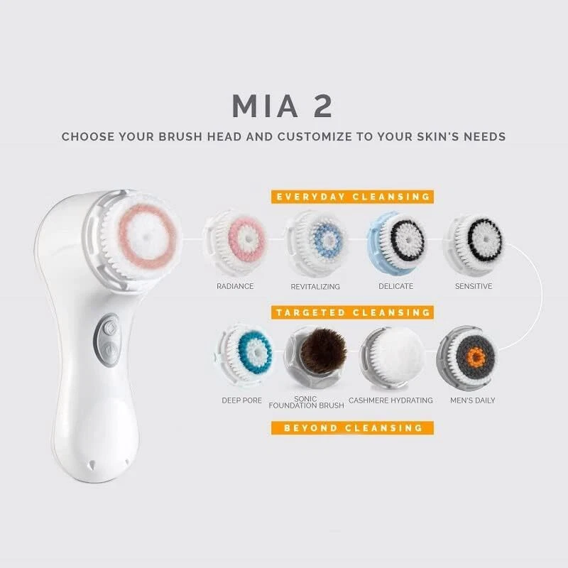 NUEVO 2 velocidades blanco Clarisonic Mia 2 sistema de cepillo de limpieza facial sónico de la piel Foto 4 de 4