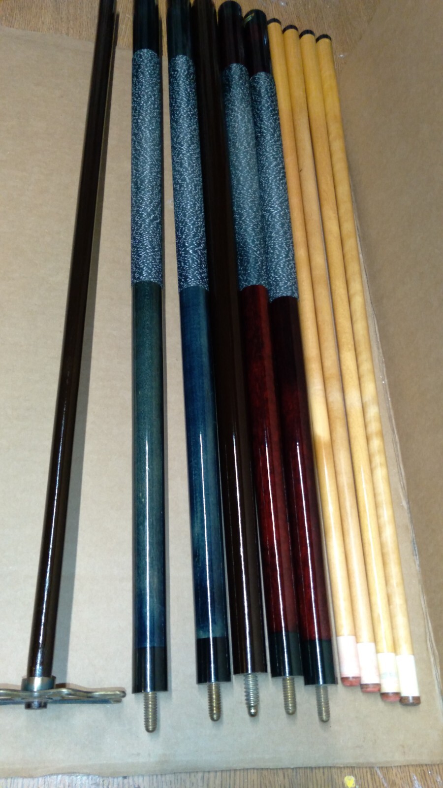 4American Heritage Pool Cue Sticks plus bridge stick cue rest. eBay