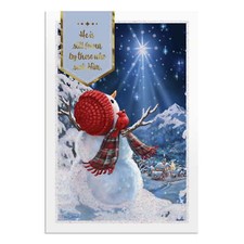 2024-DaySpring Inspirational Christmas Greeting Cards, Snowman, North Star
