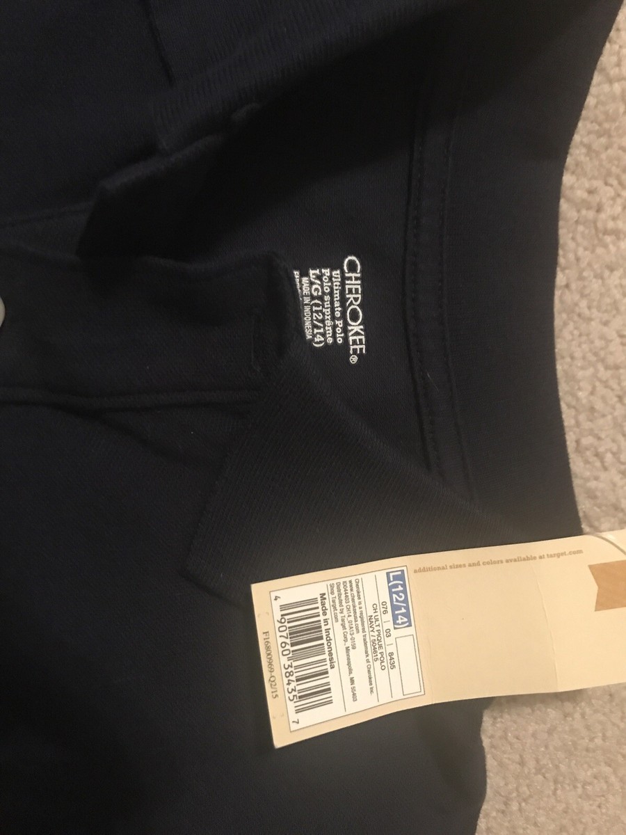 Boys Size 12/14 Cherokee Short Sleeve Collar Top New With Tags