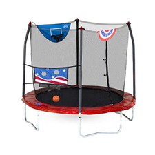Skywalker Trampolines 8-Foot Jump N  Dunk Trampoline with Safety Enclosure