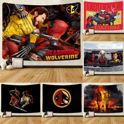 Deadpool & Wolverine Print Tapestry Living Room Bedroom Art Wall Hanging Cover