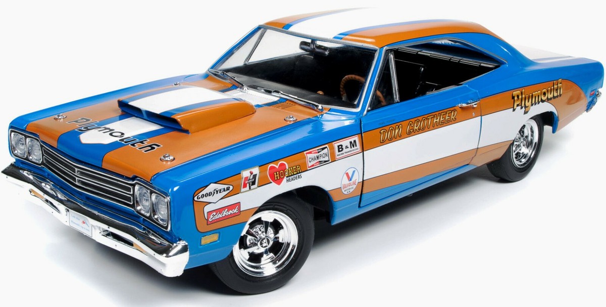 1969 Plymouth Road Runner Don Groether 1:18 Auto World 220 | eBay