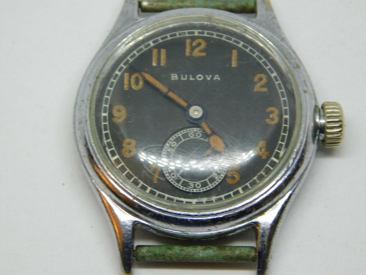 Rare 1940's US Army WWII Era Bulova Military Wind-up Analog Rare 1940's US Army WWII Era Bulova Military Wind-up Analog