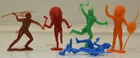 Marx Indians Copies? 2" mini figures lot of 5
