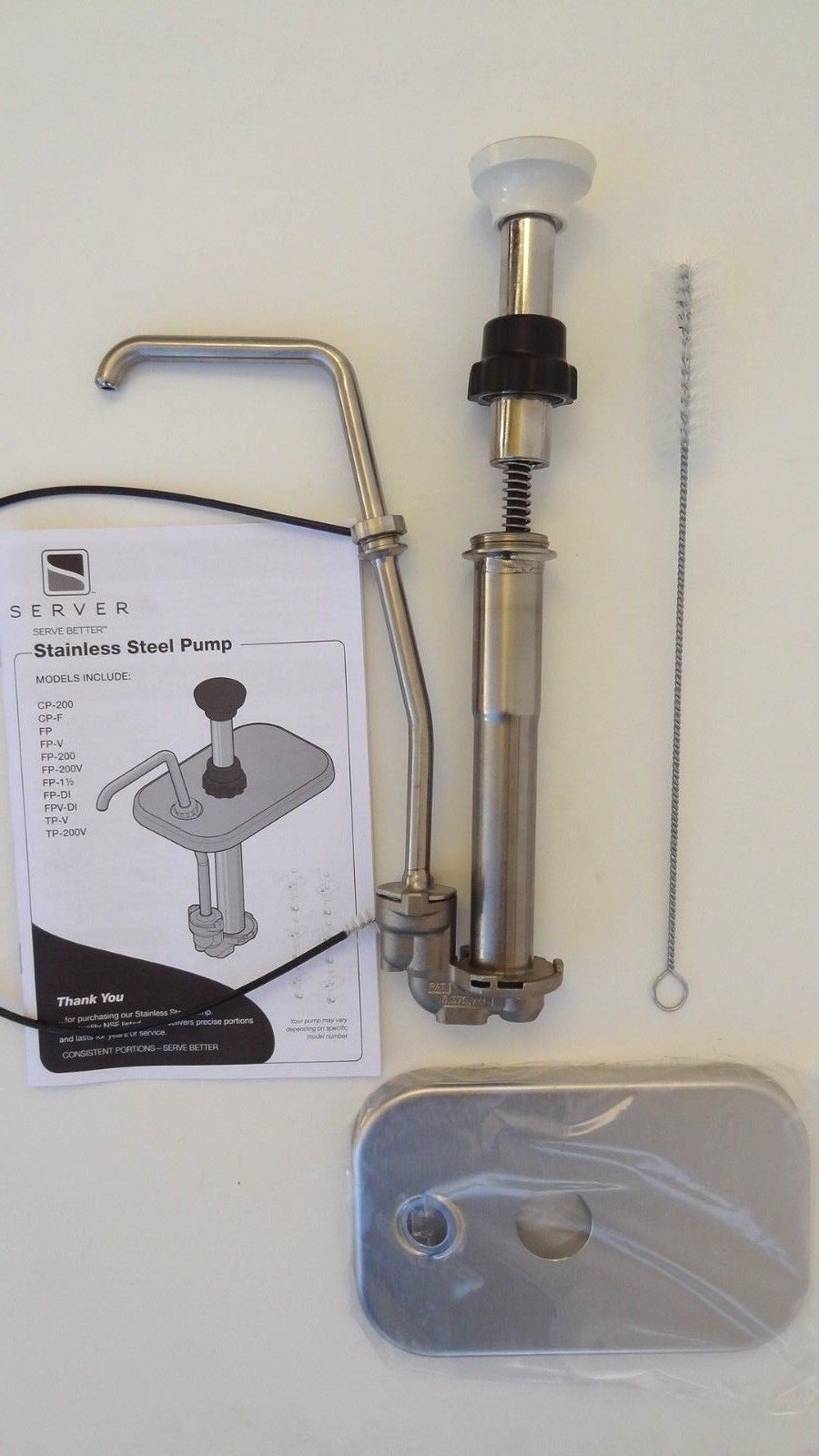Server Serve Better Fountain Jar Stainless Pump Starbucks FP-200V WHITE MOCHA