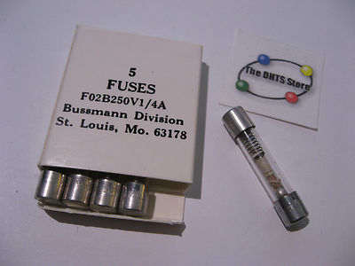Lot De 10 Fusibles Bussmann F02B250V3/4A - 250 Volts, 3/4 Ampère - Pour Équipements Électriques