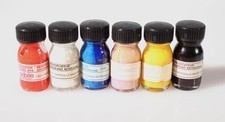 RETOUCHING DIES, SET OF 6, FLESH, CYAN, BROWN, YELLOW, WHITE AND RED