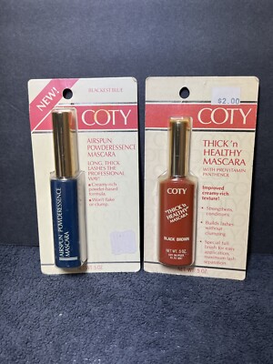 Vintage Coty Mascaras Thick N Healthy  and Airspun Powderessence NOS