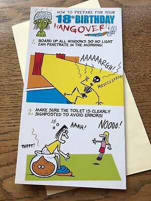 Happy 18th Birthday Card Hangover Preparation Drinks Funny Clinton S S106 Ebay