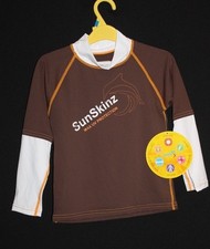 SunSkinz Rash Guard UV Protective L/ Sleeve UPF 50 Shirt Swimwear SPF 100. SZ 6