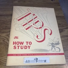 Tips On How To Study 1956 New York State Counselors Association, Delmar Softcove