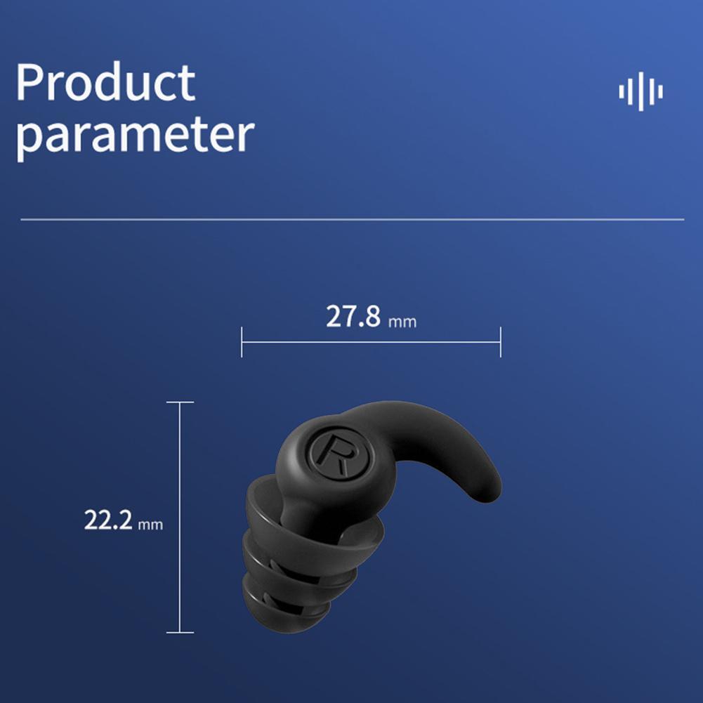 1 Pair Silicone Earplug Waterproof Sleep Noise Ear Plug for Swimming