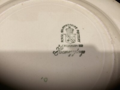 Vintage Royal Staffordshire Pottery Hand Painted Plate, 23cm