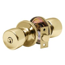 XFORT Tulip Entrance Knob Set, Door Knob with Lock for Wooden Doors