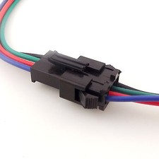 10set SM 4 Pin 22AWG 20cm Wire Male and Female Connectors Cable Pitch 2.54mm