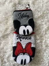 Rare Disney Mickey & Minnie Mouse Kitchen Mini Oven Mitts 2pk-NEW Gift Cook