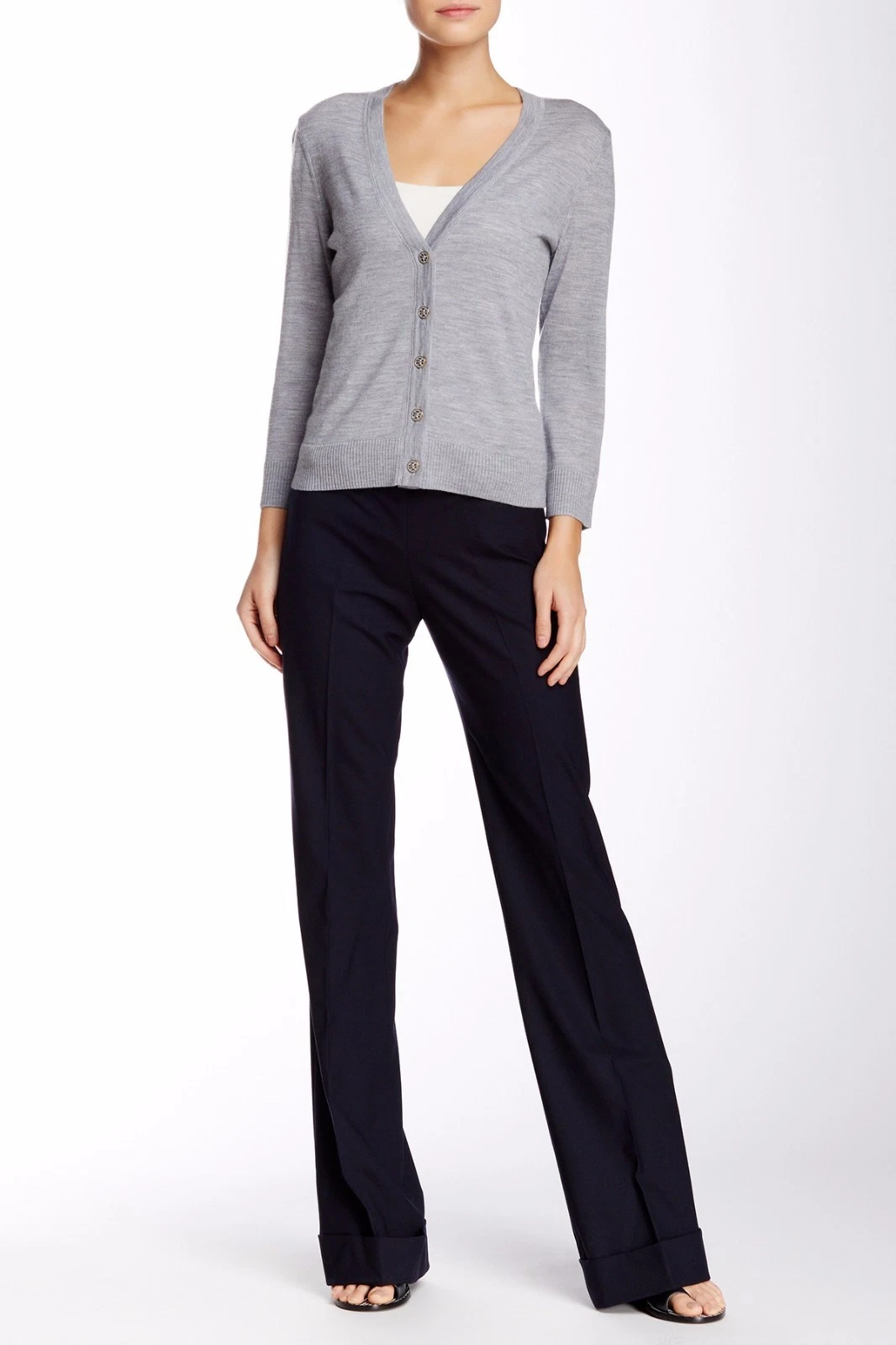 Pantaloni in lana Corinna nuovi con etichette Tory Burch $295 in uniforme blu navy. Blu [taglia 16] #e97