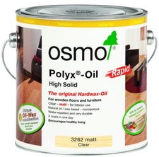Osmo Polyx Oil Rapid Satin Matt (3262) 0.75Ltr For finishing Wooden Floors