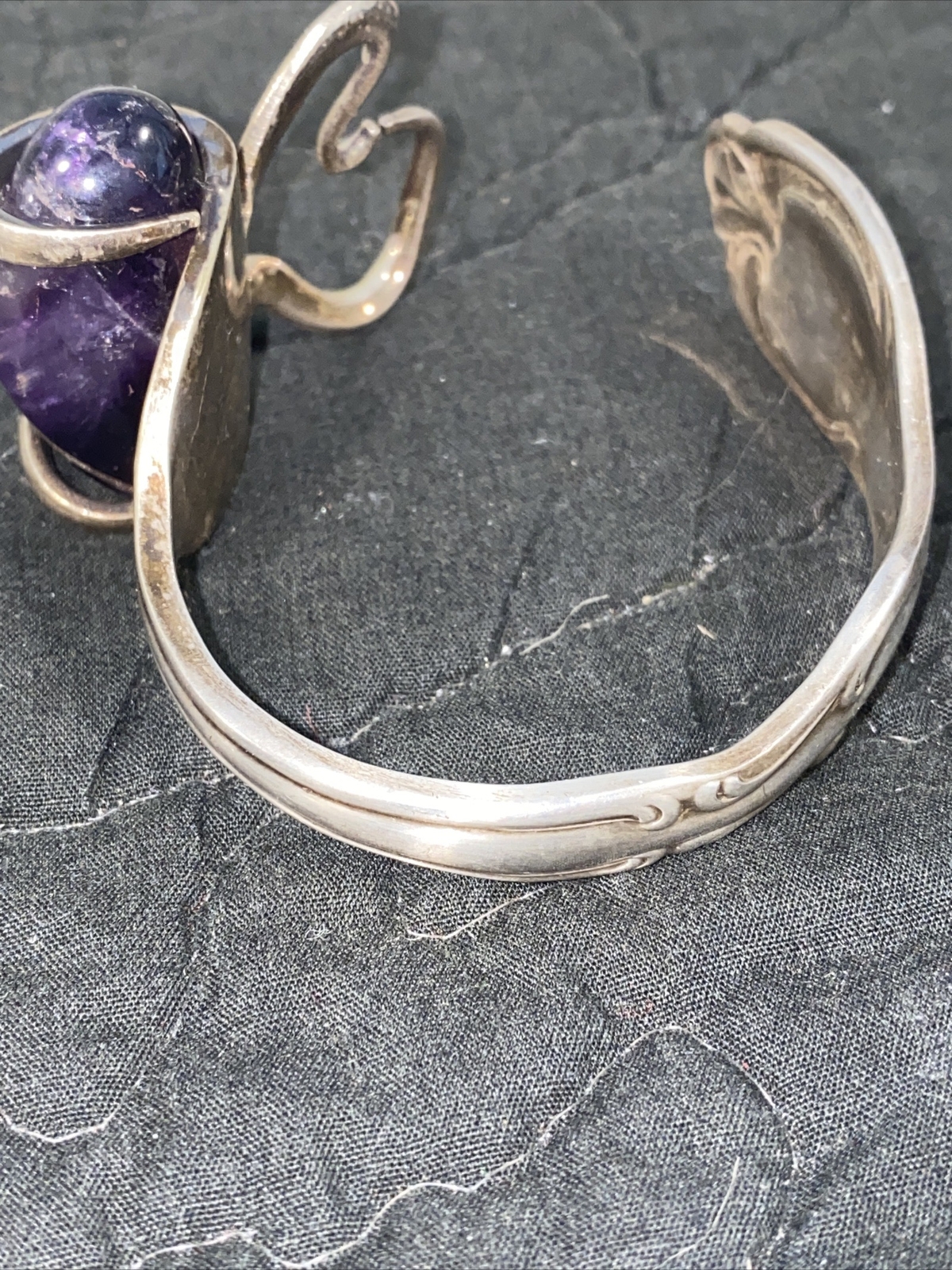 Vintage Silver-Plated Silverware Fork Bracelet LA… - image 9