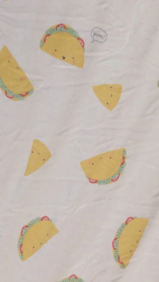 Angel Dear Bamboo Baby Swaddle Receiving Crib Blanket Yellow Tacos Yum 45"x45" - Image 3 of 4