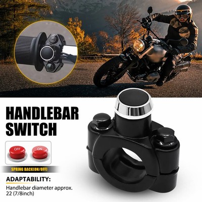 Motorcycle 7/8'' Handlebar Horn Button Kill Switch On Off Start Controller Switch