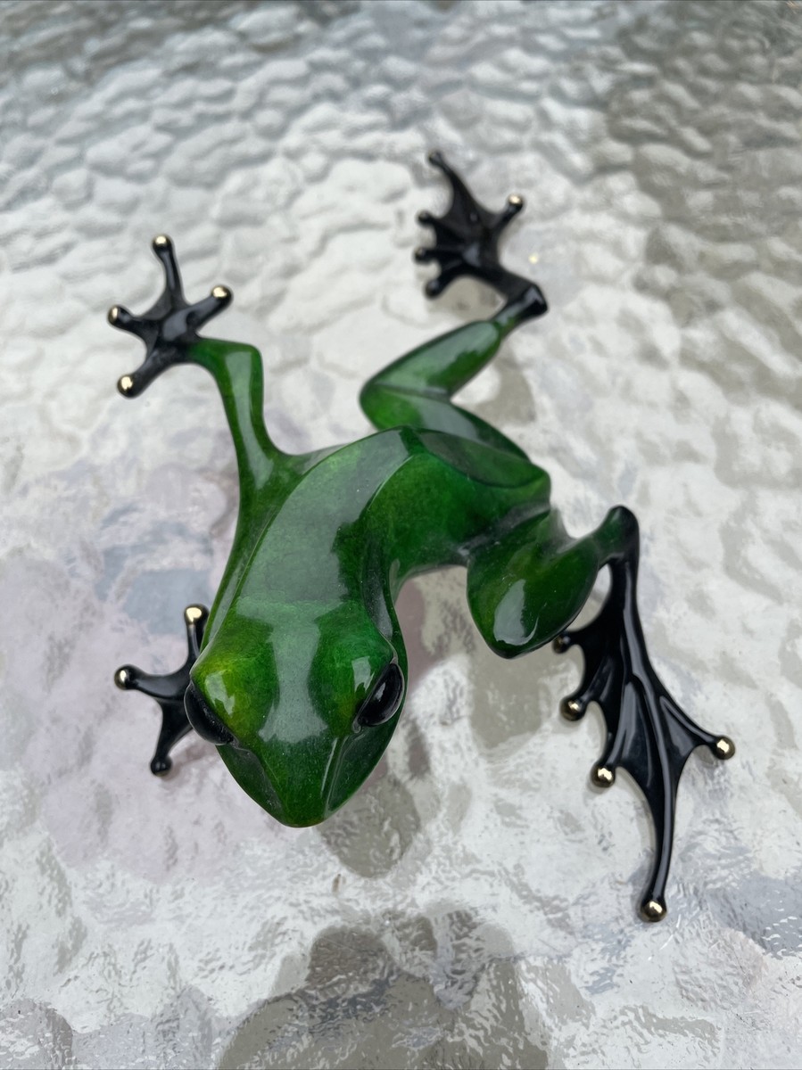 ブロンズ置物　FROGMAN Tim cotteril カエルアート Frogman Tim Cotterill Vintage Show Off Frog Bronze Sculpture