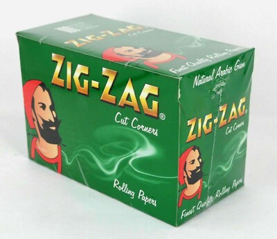  ZIG ZAG GREEN Rizla Cut Corners ROLLING Papers Tabak Zigarettenfilter UK