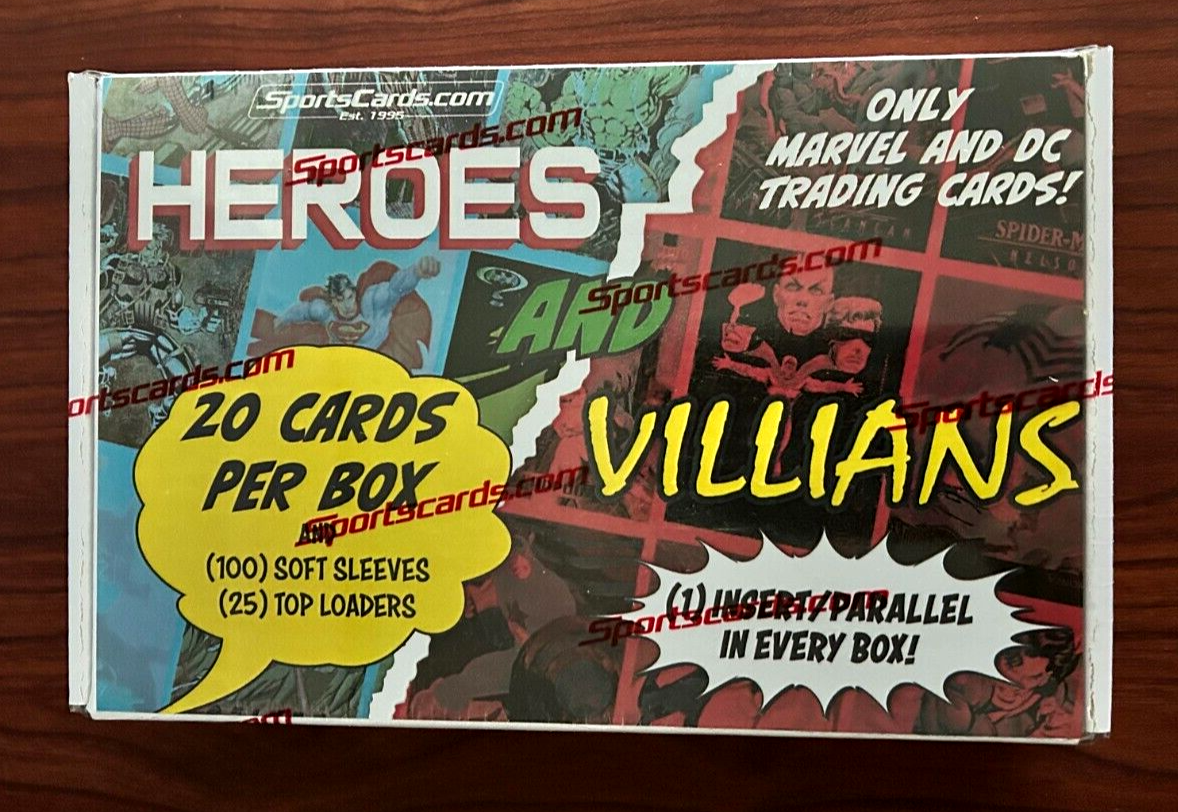 Upper Deck Marvel Heroes And Villains Marvel & DC Trading Card Box