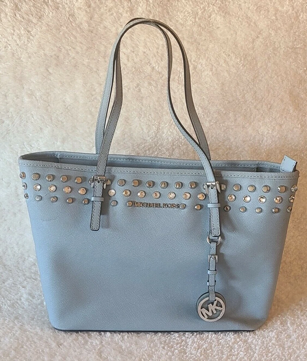 Michael Kors Sinclair Large Chambray Blue Pebbled Leather Shoulder Tote,  Bag | eBay