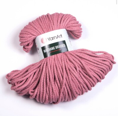 Garn Art. Makramee geflochtene Stricken/Häkeln weiche Kordel - 5 mm 67 m 250 g Farbton 792