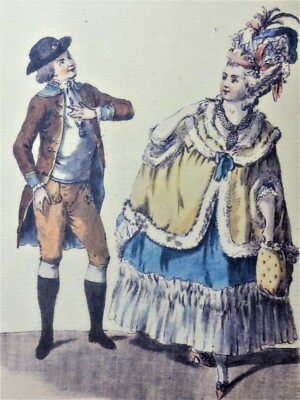 L Desrais (1746-1816) kol-Kupferstich 1779 LA PROTESTATION D´AMOUR Liebesprotest