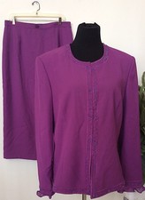 NWT John Meyer WMNS Violet100 Polyester 2 Piece Studs Skirt Suit Sz 18 Ret. 300