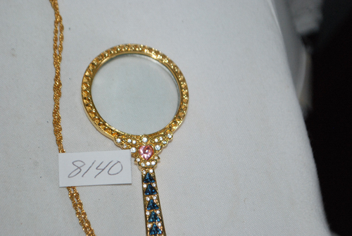 Beautiful Joan Rivers Lorgnette Magnifying Glass Pendant Necklace - Picture 9 of 9