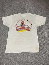 Vintage 80s St Louis Cardinals MLB T-Shirt Adult Medium Gray Graphic Mens