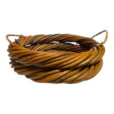 Willow Basket Wicker Round Vintage 15 inch Thick Wicker Willow Round Basket