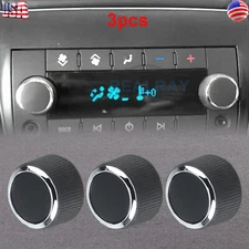 3pcs Heater A/C & Fan Control Knob Switch Part for GMC Sierra Acadia Yukon