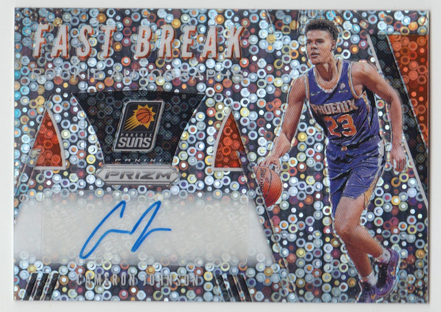 2019-20 Prizm Fast Break Cameron Johnson Silver Disco Prizm Auto Rookie RC