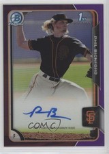 2015 Bowman Draft Chrome Pick Purple Refractor 128/250 Phil Bickford Auto 1j8k
