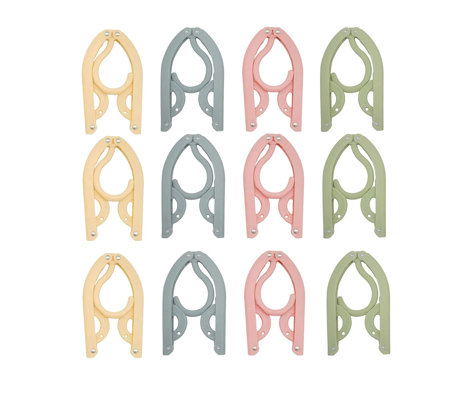 12 Pcs Portable Multifunctional Folding Clothes Hanger Travel and Business Enthu image 1