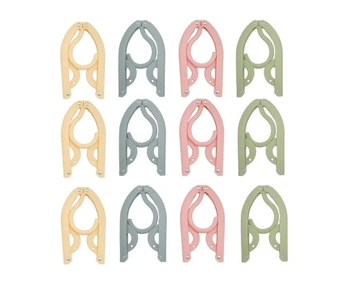 12 Pcs Portable Multifunctional Folding Clothes Hanger Travel and Business Enthu video thumbnail