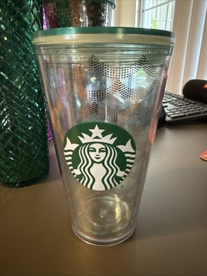 Starbucks 16 oz Clear Plastic Cold Cup Tumbler  No straw