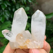 206G Natural Clear White Quartz Crystal Cluster Rough Healing Specimen