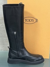 TOD'S Stiefel Leder Gr. 38.5 NEUWERTIG Kalbsleder weiche Gummisohle NP: 1500€