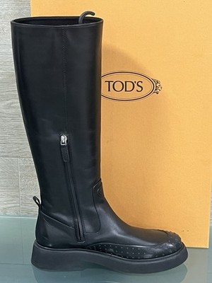 TOD'S Stiefel Leder Gr. 38.5 NEUWERTIG Kalbsleder weiche Gummisohle NP: 1500 
