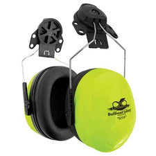 Bullhead Safety Hi-Vis Lime, Cap-Mounted, NRR 22 dB Earmuffs, HP-M3
