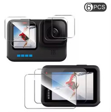 HD Tempered Glass for GoPro 2 Set 6pcs Hero 9 Black Lens Protective Glas Scree