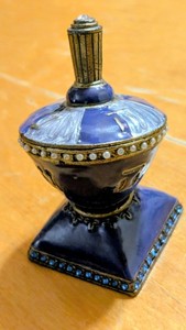 Dreidel: Jeweled Decorative Enamel on Pewter with Austrian Crystals--Exc Cond