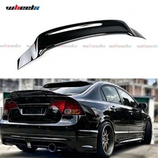 Highkick Duckbill Rear Trunk Wing Spoiler Lip For 06-11 Honda Civic Sedan Black
