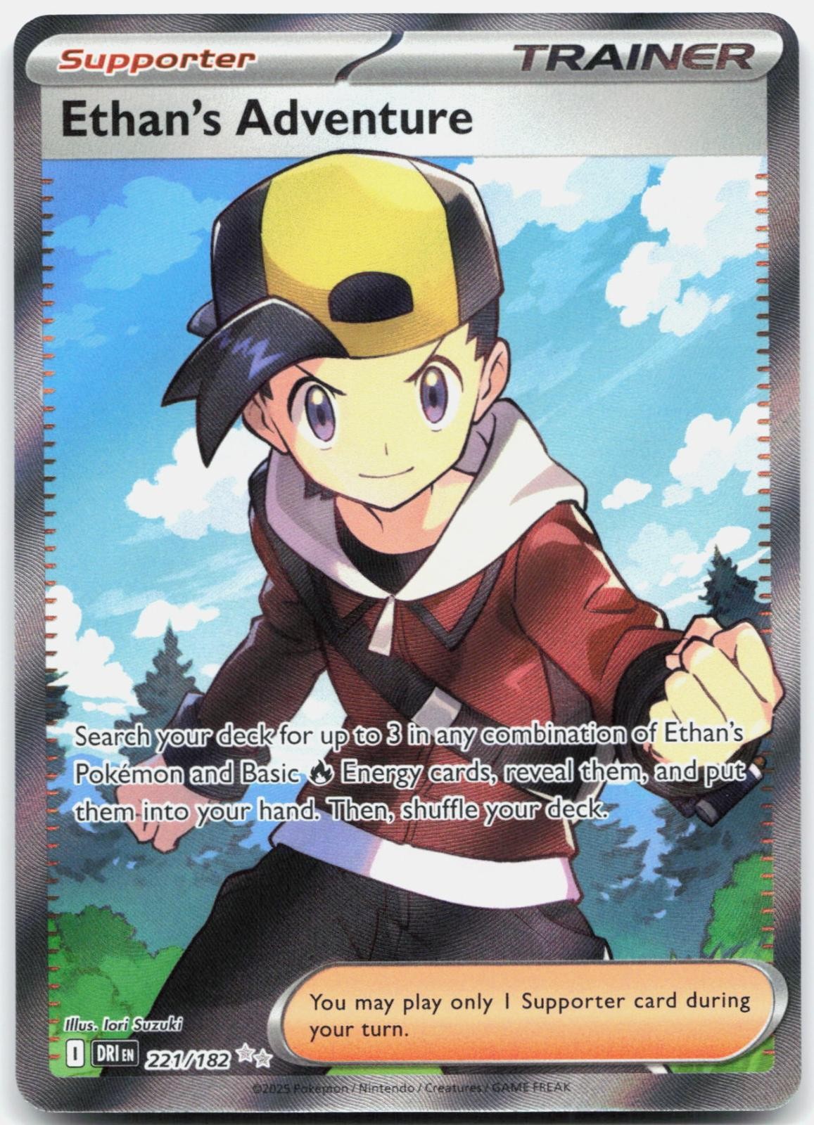 Ethan's Adventure 221/182 Ultra Rare Destined Rivals Pokemon NM 01-02-30